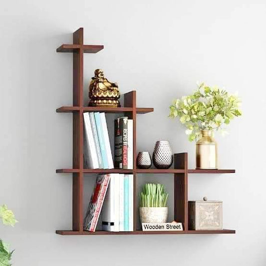 Wooden Wall Shelf for Home Decor Items, Living Room and Bedroom | Dime Store Wall Shelves