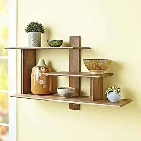 Unique Wooden Wall Shelf