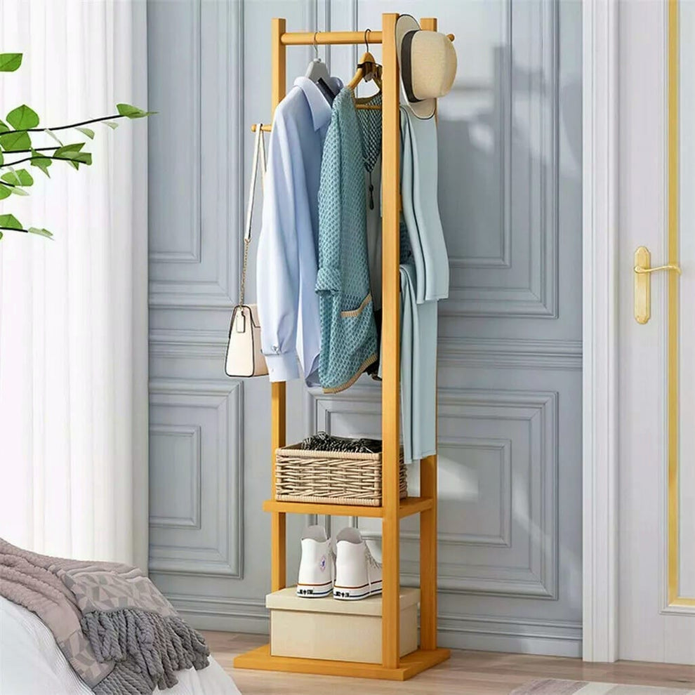 Wooden Clothes Hanger Stand | Minimalist Coat, Hat Hanger