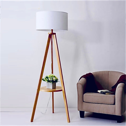 Wooden Trypod Floor Lamp for Bedroom , Living Room