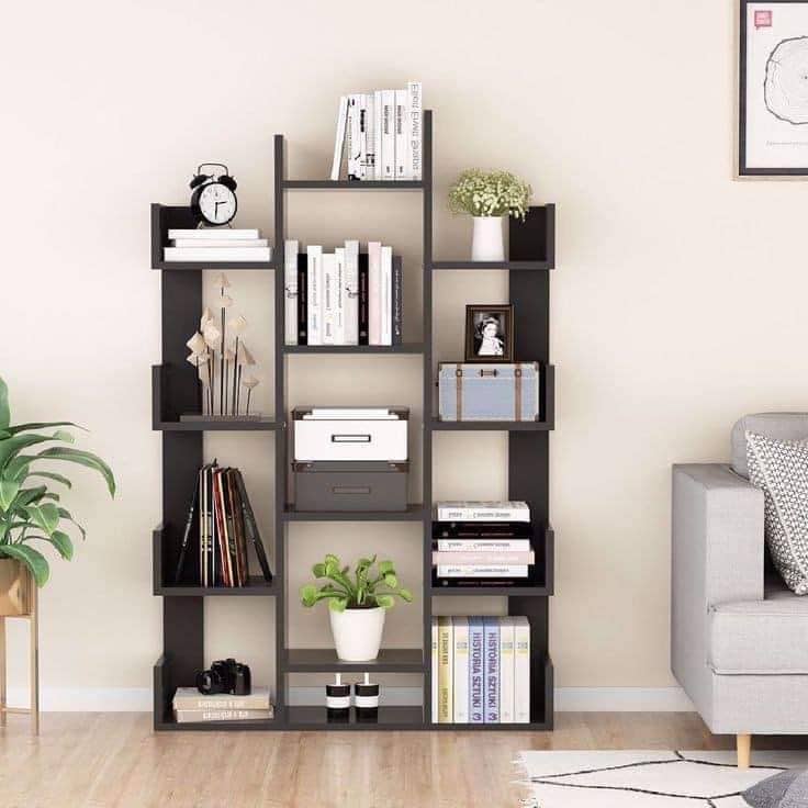 Wooden L shape bookshelf For office / Home