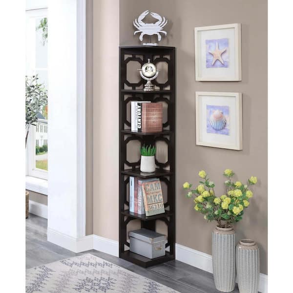 5 Tier Wooden Corner Bookcase