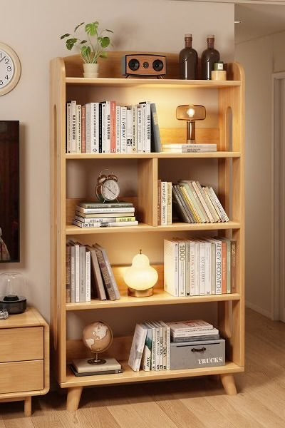 Multipurpose Wooden Storage Organizer Shelf for Living Room & Bedroom