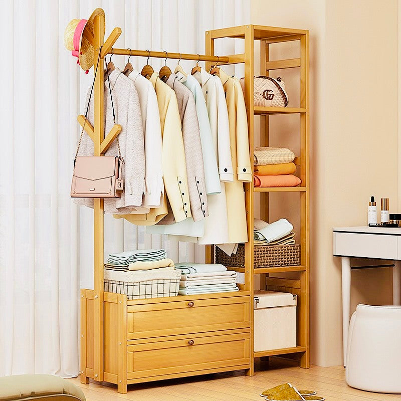 Modern Wooden Clothes Rack Stand