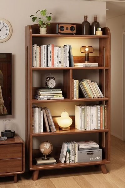 Multipurpose Wooden Storage Organizer Shelf for Living Room & Bedroom