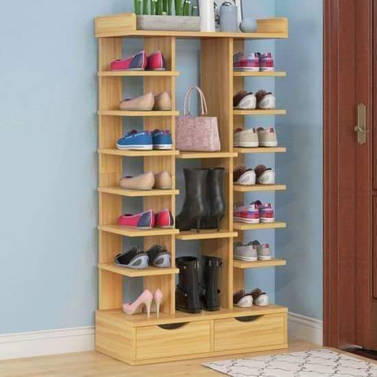 Unique Wooden Shoe Rack