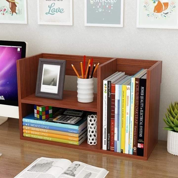 Wooden Bookshelf for Office Desk