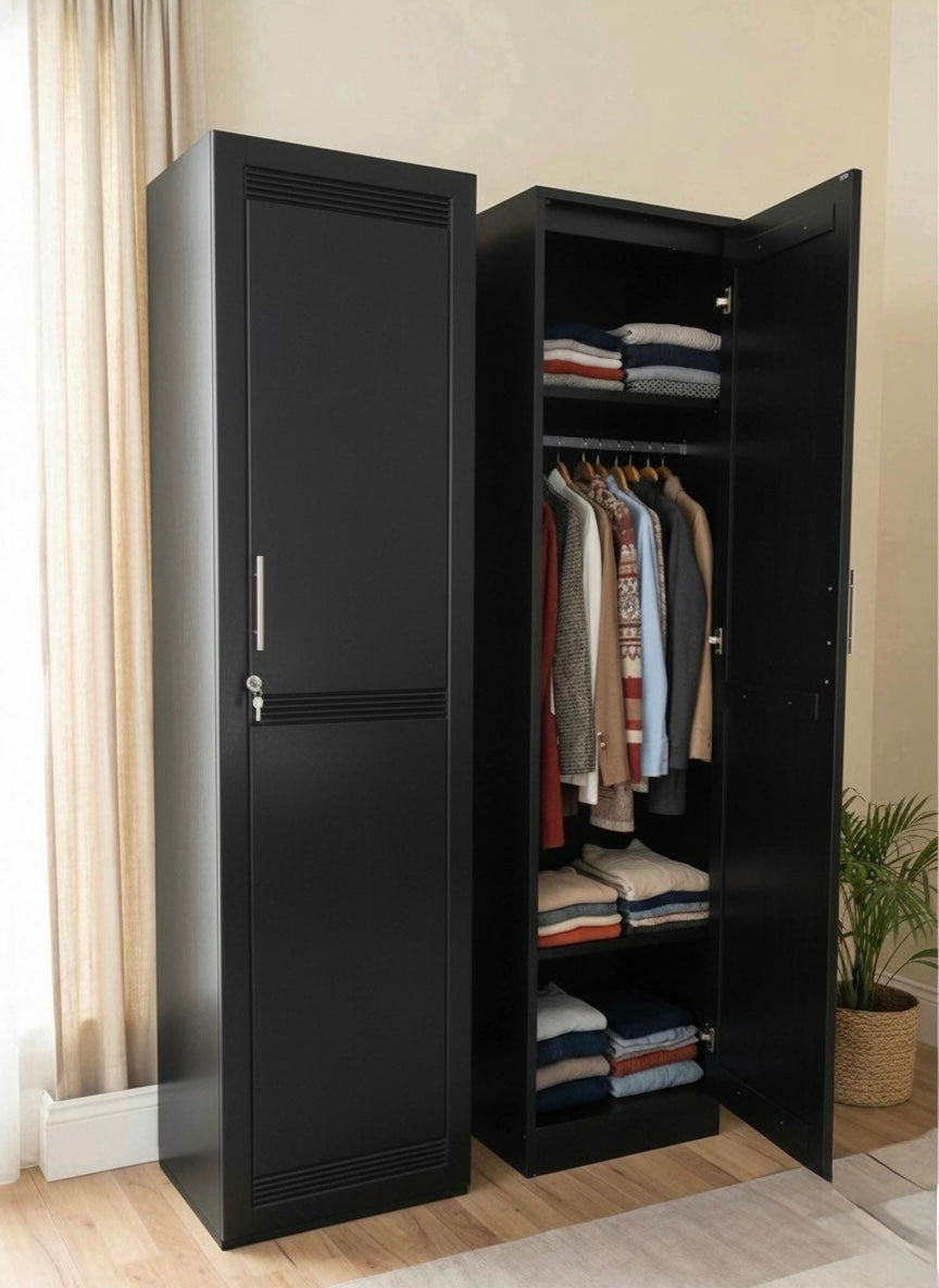 Wooden Single Door Wardrobe | Minimalist Single Door Almira