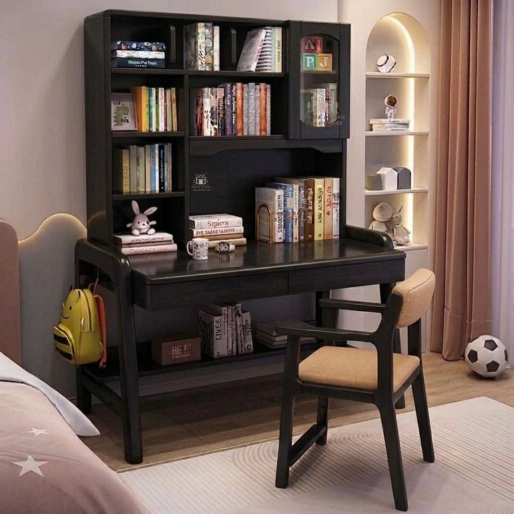Premium Solid Wood Executive Study Desk with Chair Set