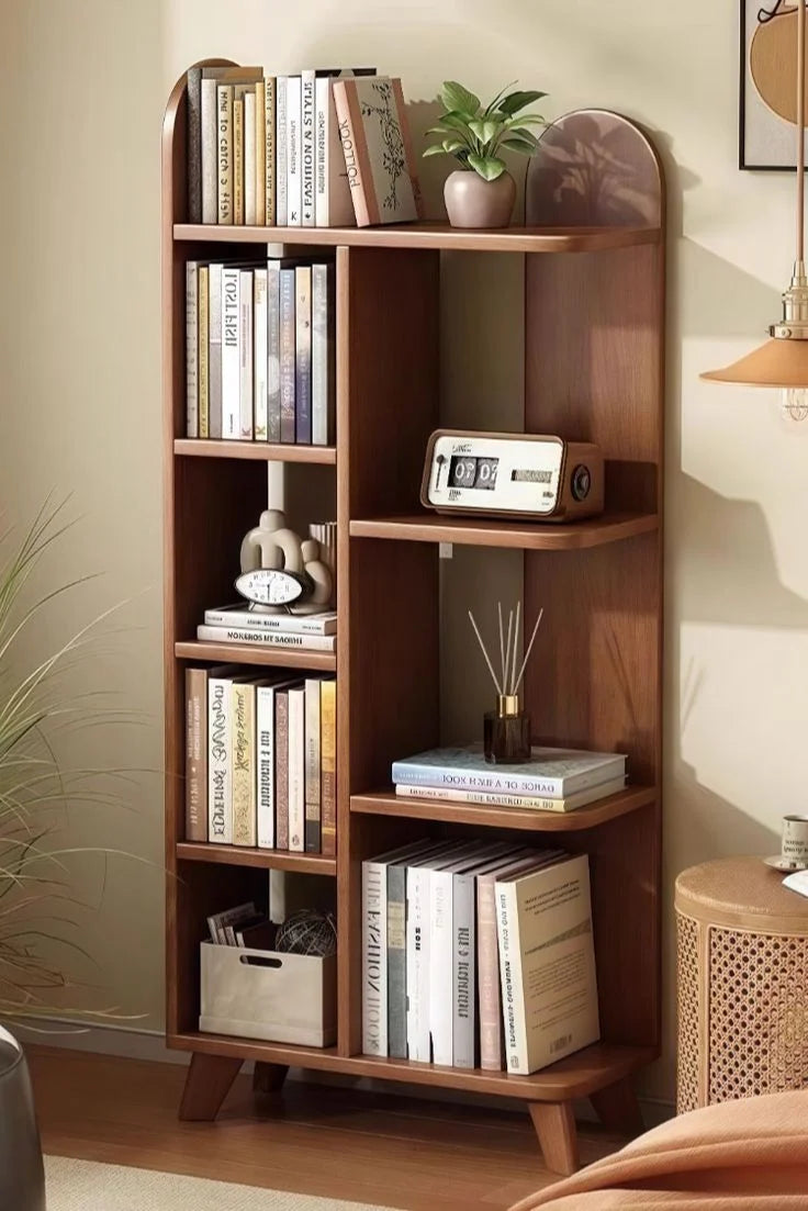 Premium Aesthetic Wooden Bookshelf & Display Rack for Home Decor