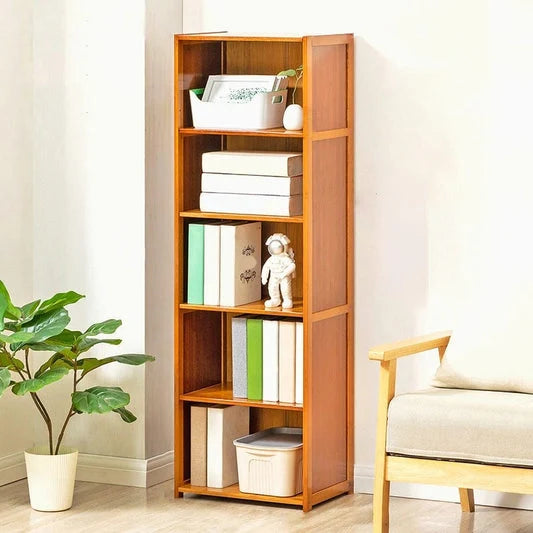 5-Tier Wooden Bookshelf & Display Cabinet for Home & Office