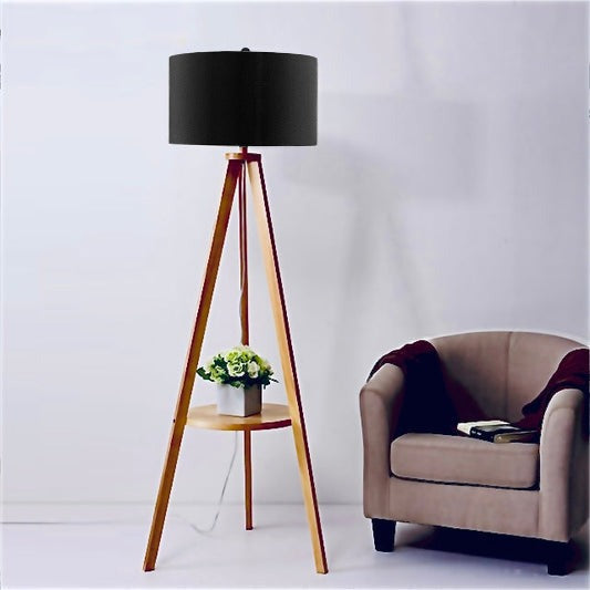 Wooden Trypod Floor Lamp for Bedroom , Living Room