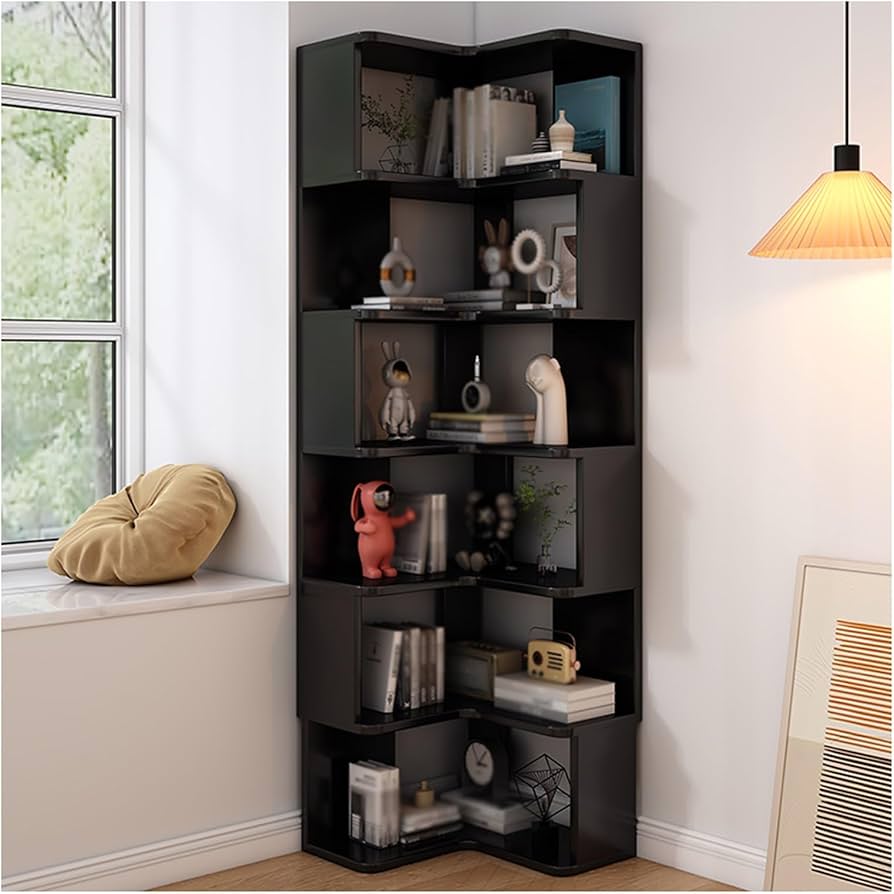 Wooden Stylish corner bookshelf
