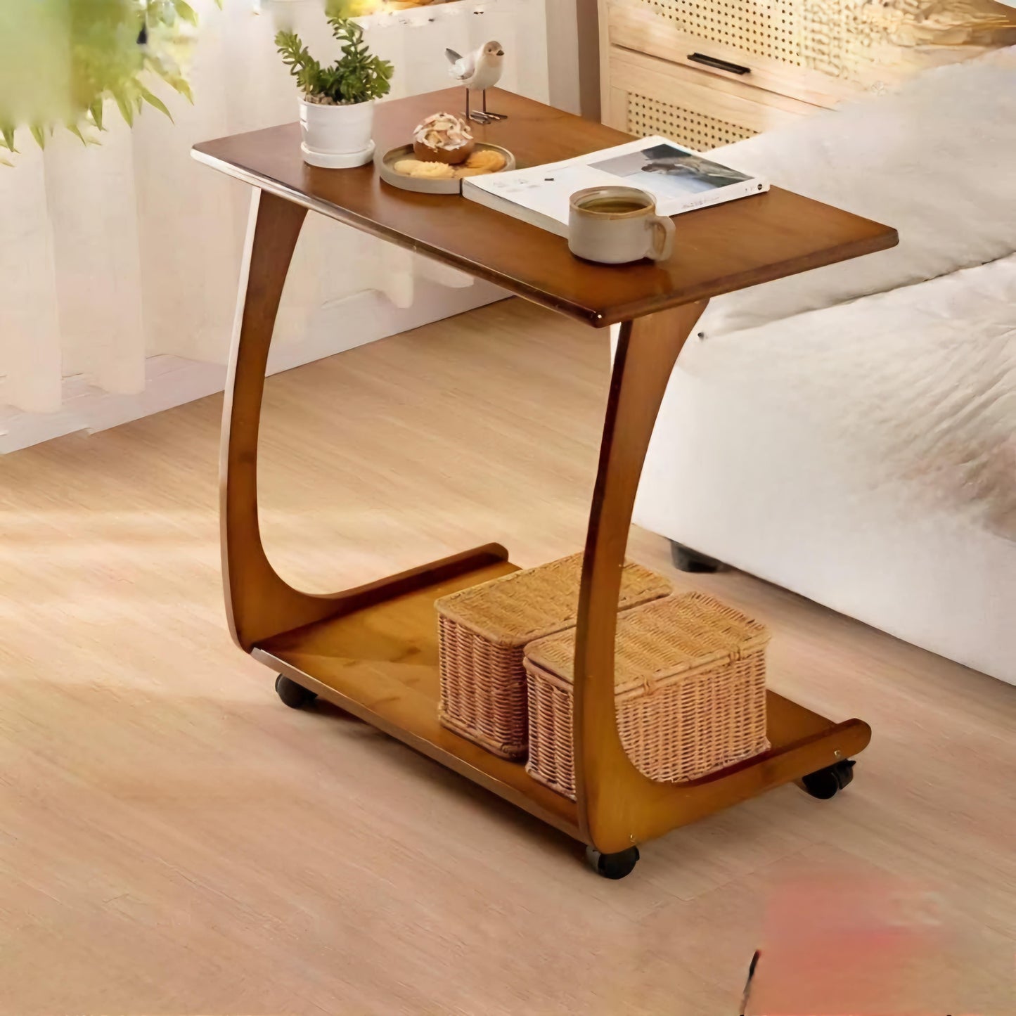 Modern Bedside Coffee Table | Wooden Bedside Tea Table |