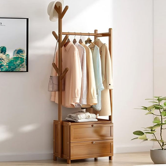 Wooden Clothes Rack Stand