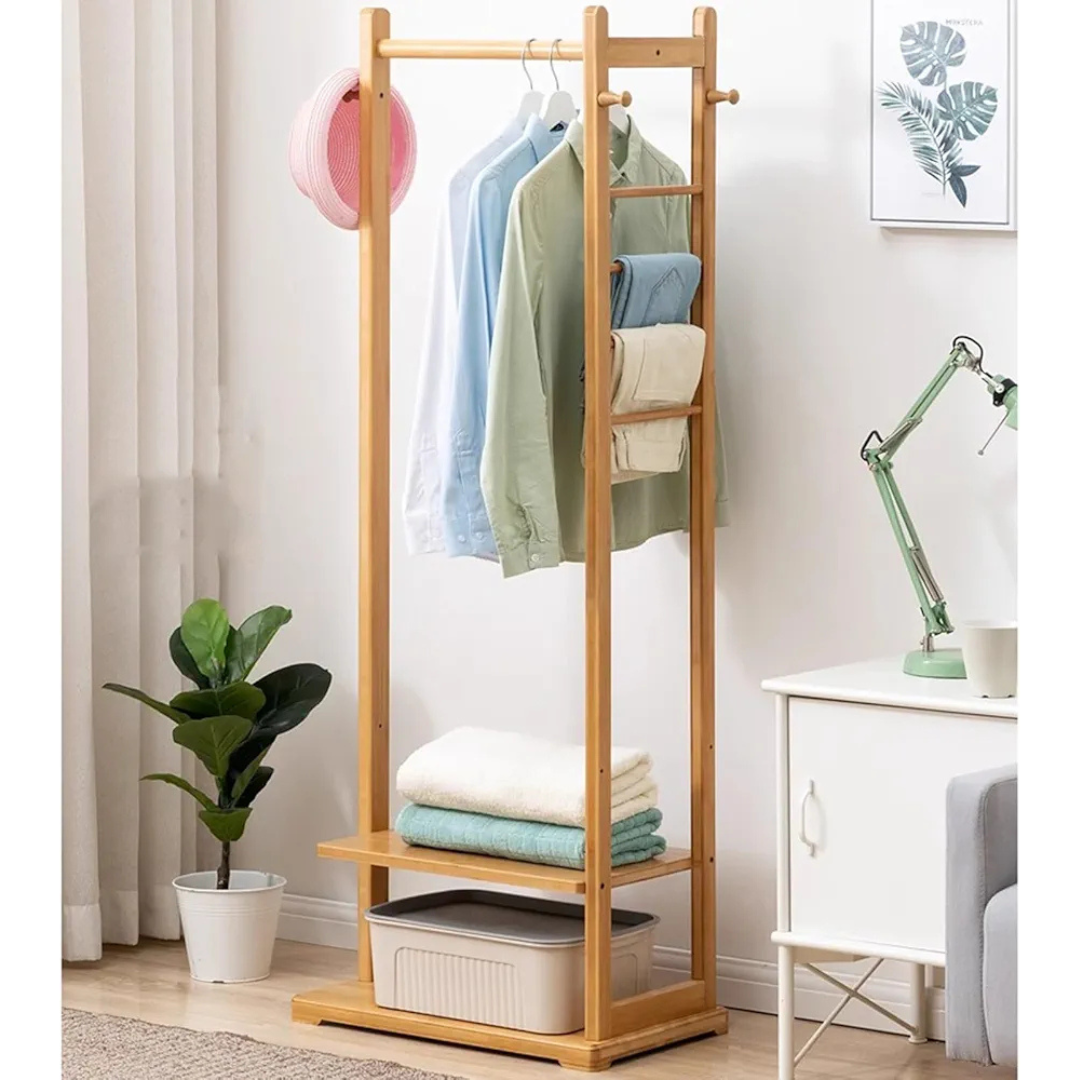 Wooden Clothes Hanger Stand