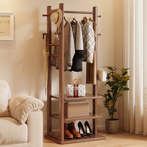 Wooden Multi Layer Alna With 3 Side Hook And 2 Shelf For Bedroom| wooden cloth stand