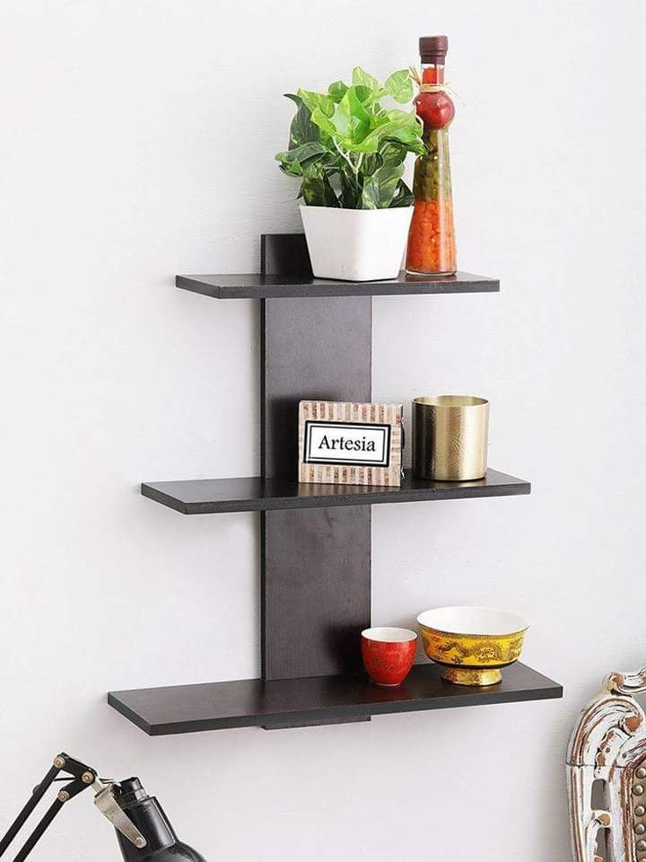 Wooden Wall Shelf for Home Decor Items, Living Room and Bedroom | Dime Store Wall Shelves