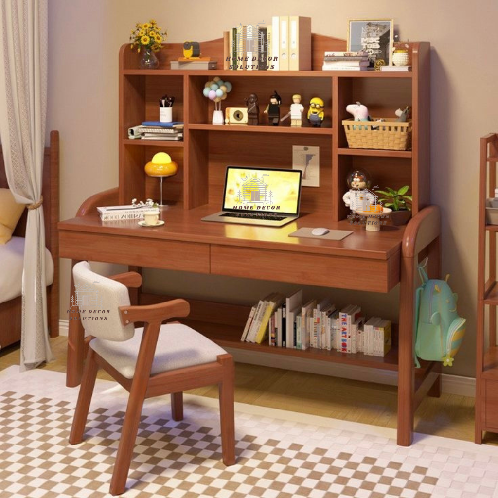 Multi-Functional Wooden Study Desk & Chair Set