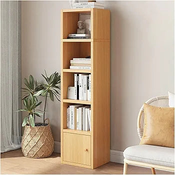 Storage Shelf Bookshelf Landing Simple Storage Narrow Slit Small Bookcase, Simple Locker Shelf for Living Room Bedroom