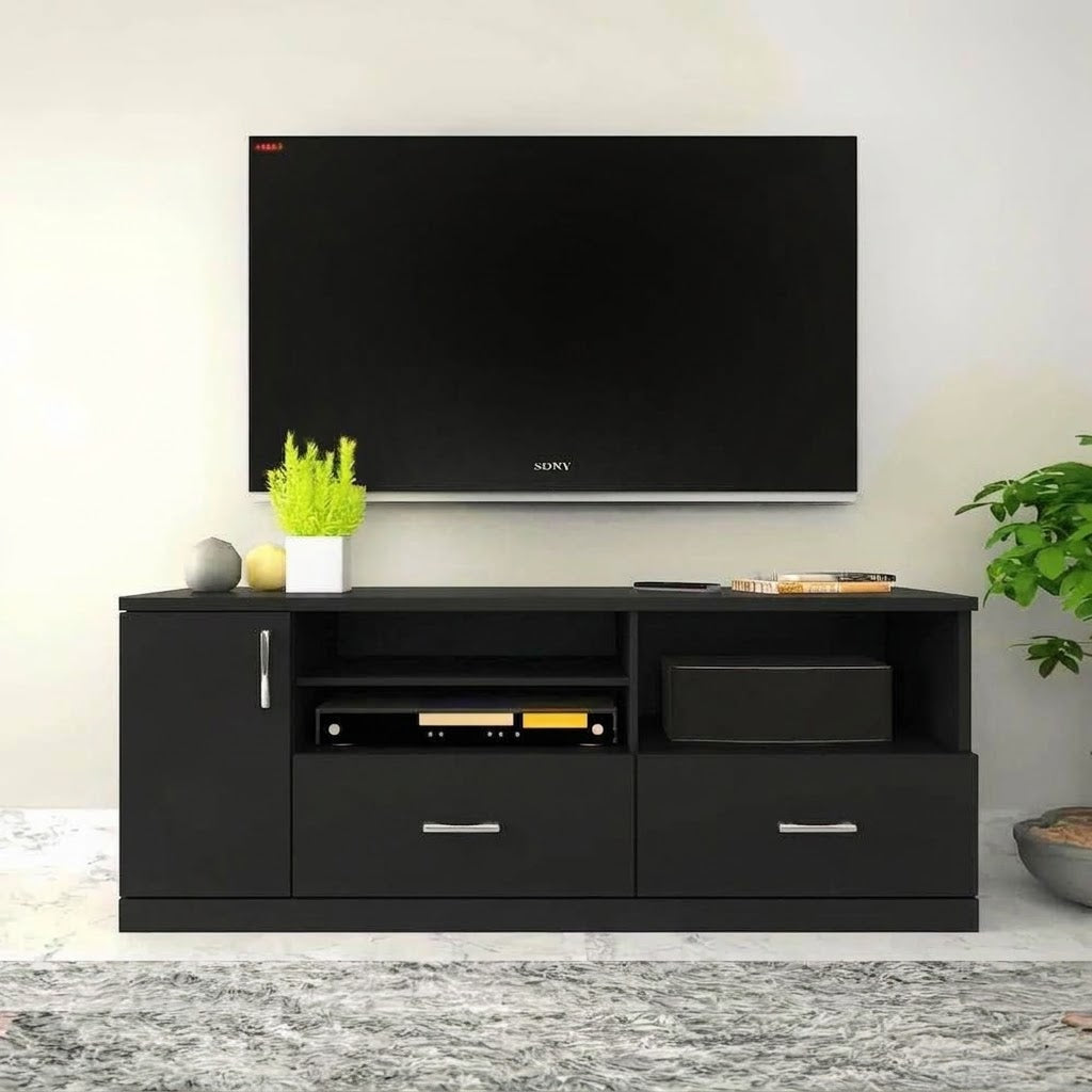 Minimalist Living Room Wooden TV Trolley Unit