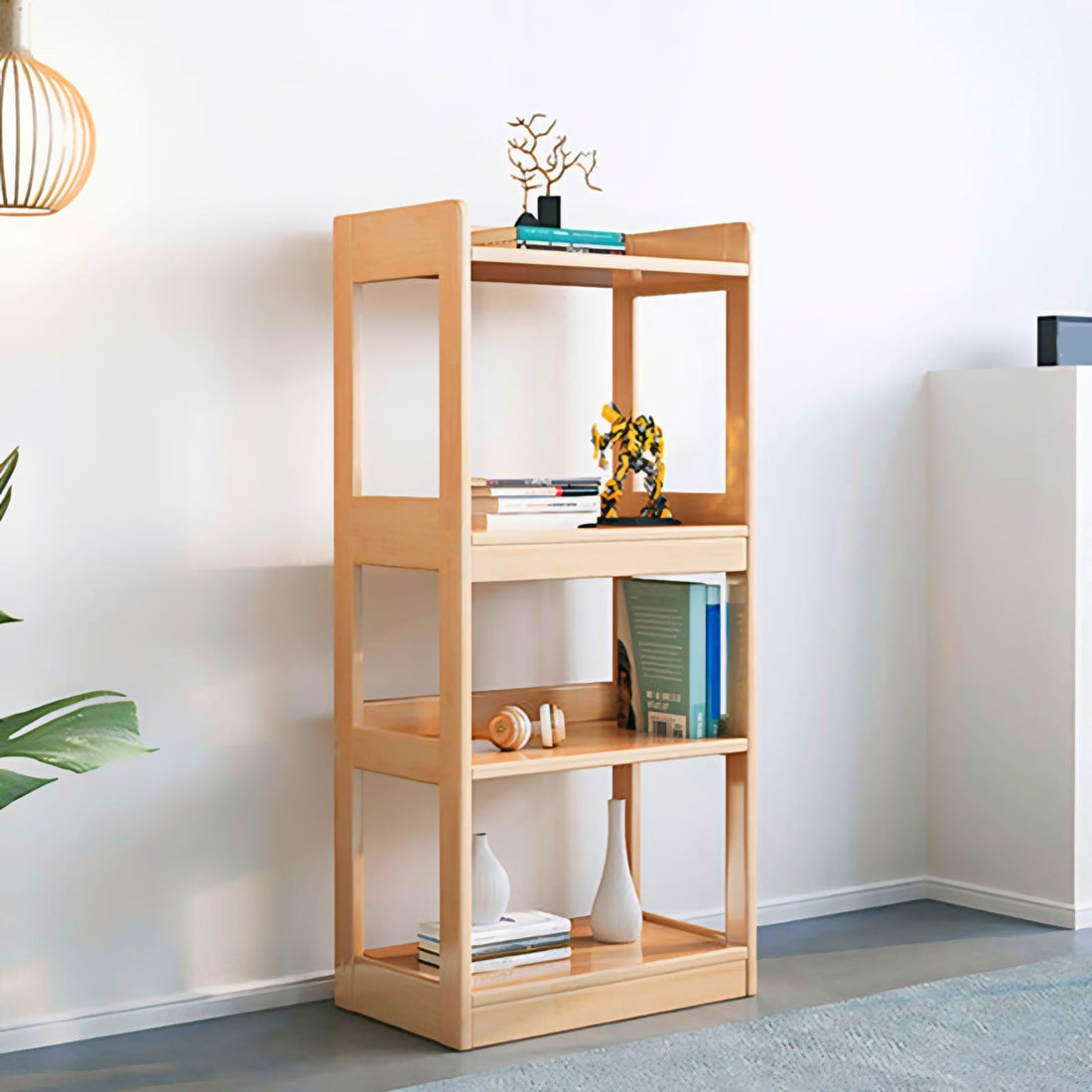 Wooden 4 Row Bookshelf For Office/Home