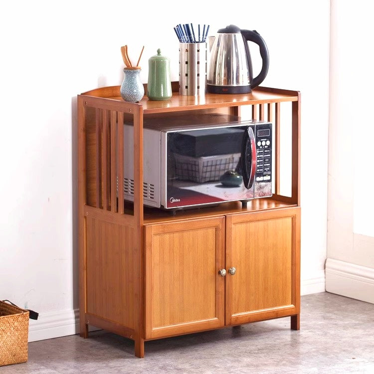 Premium Mehogani Wood Kitchen Storage Cabinet with Oven Shelf & 2-Door Cabinet