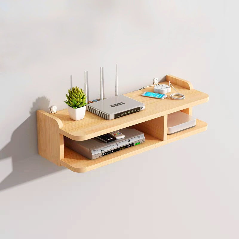 Wooden Wall Hanging Router Shelf For Office & Home