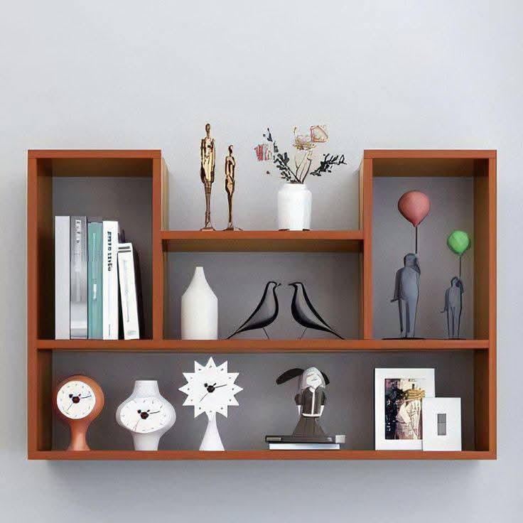 Modern wooden wall mount bookcase / Wall shelf