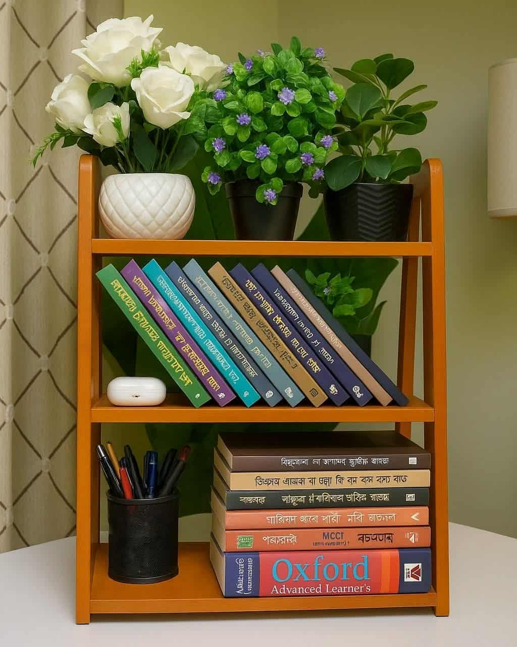 Wooden modern kitchen organizer