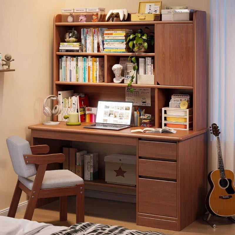 Complete Study Desk Set with Chair & Bookshelf