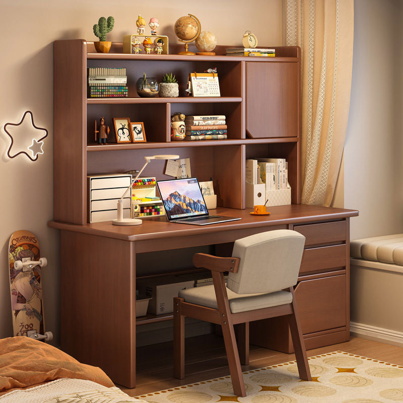 Complete Study Desk Set with Chair & Bookshelf